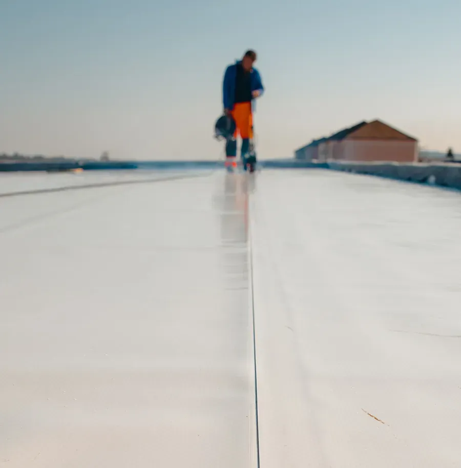 Commercial PVC roof installation in Rockford IL