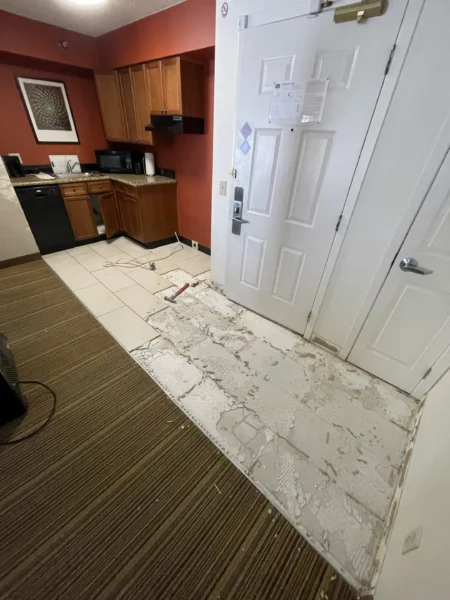 Colosseum Rockford, IL project: Flooring repair during