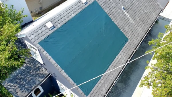 East Loves Park project: Roofing tarp replacement