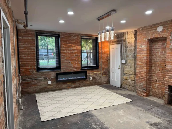 N 2nd Rockford, IL project: Fireplace and window installation