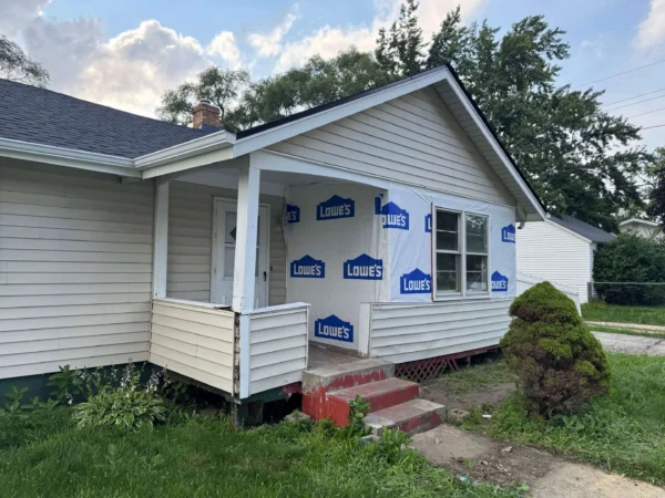 Hoover Ave Rockford, IL project: House wrap