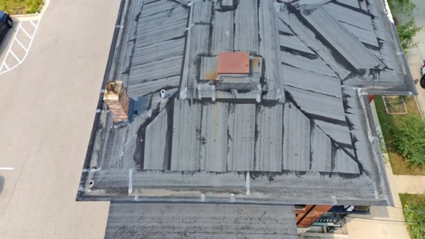 N 2nd Roof project: Chimney roof hatch access