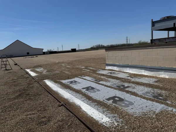 County Market Dixon project: Moisture barrier roof sealant fabric layer